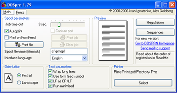 DOSPRN screenshot