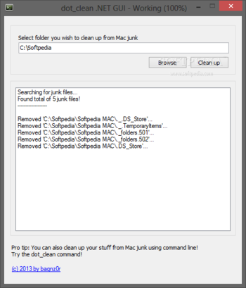 dot_clean .NET screenshot