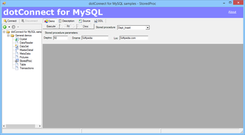 dotConnect for MySQL Express screenshot