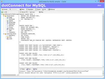 dotConnect for MySQL Professional screenshot