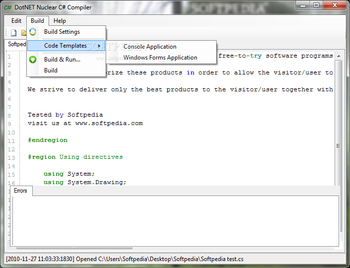 DotNET Nuclear C# Compiler screenshot 2