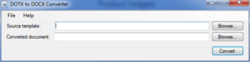 DOTX to DOCX Converter screenshot