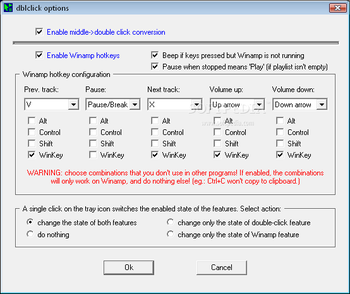 Double click simulator and Winamp helper screenshot 2
