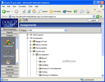 DOVICO Timesheet screenshot 2