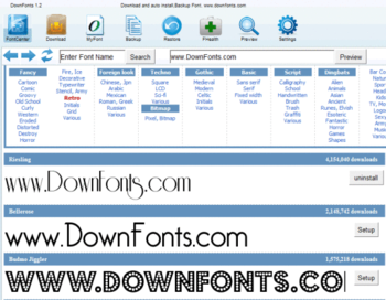 DownFonts screenshot