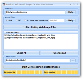 Download and Save All Images On Web Sites Software screenshot