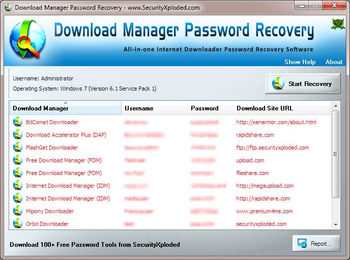 Download Manager Password Recovery screenshot 2