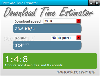 Download Time Estimator screenshot