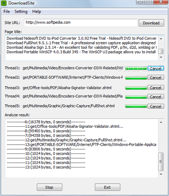 DownloadSite screenshot