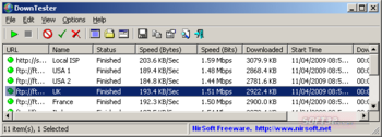 DownTester screenshot 2