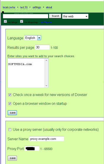 Dowser screenshot