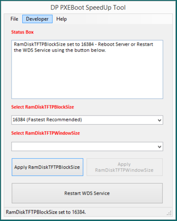 DP PXEBoot Speed Up Tool screenshot 3