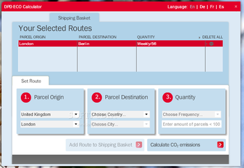 DPD ECO Calculator screenshot 2