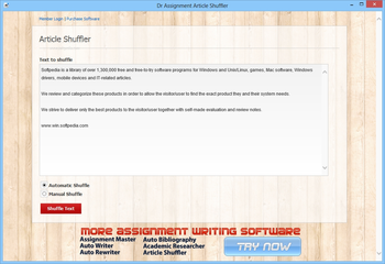 Dr Assignment Article Shuffler screenshot