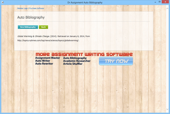 Dr Assignment Auto Bibliography screenshot 3