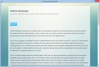 Dr Essay Article Generator screenshot 2