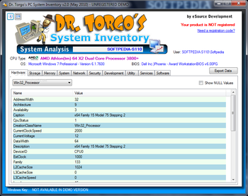 Dr. Torgo's PC System Inventory screenshot