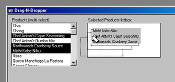 Drag-N-Dropper for Microsoft Access screenshot