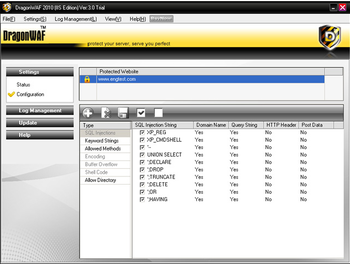 DragonWAF 2010 screenshot 2