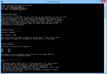 Draper Screen Serial Control Utility screenshot