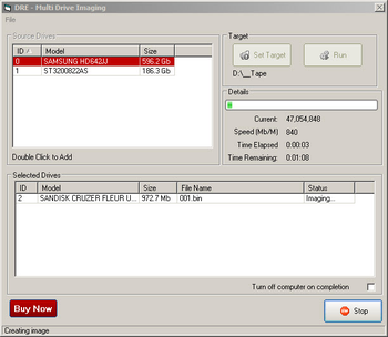 DRE Hard Disk Imager screenshot 3