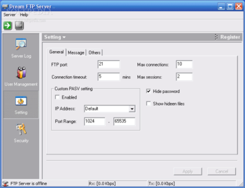 Dream FTP Server screenshot 3