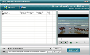Dream Video Converter Ultimate screenshot
