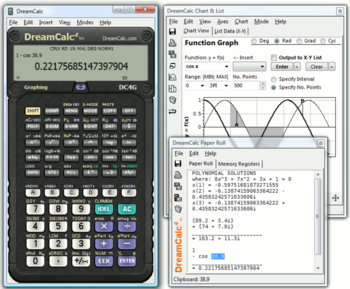 DreamCalc DCG Graphing Calculator screenshot