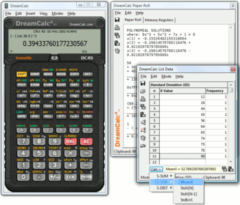 DreamCalc DCS Scientific Calculator screenshot