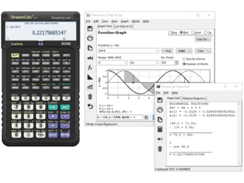 DreamCalc Scientific Graphing Calculator screenshot