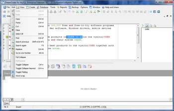 DreamCoder for MySQL Enterprise Freeware screenshot 2