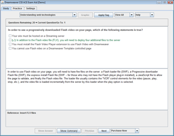 Dreamweaver CS5 ACE Exam Aid screenshot