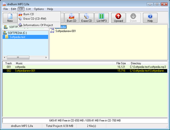 dreBurn MP3 screenshot 3