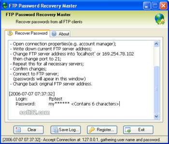 Drek FTP Password Recovery Master screenshot 2
