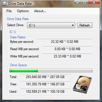 Drive Data Rate screenshot