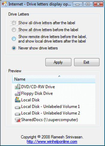 Drive Letter View screenshot