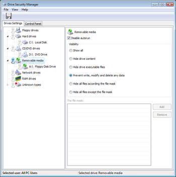 Drive Security Manager screenshot