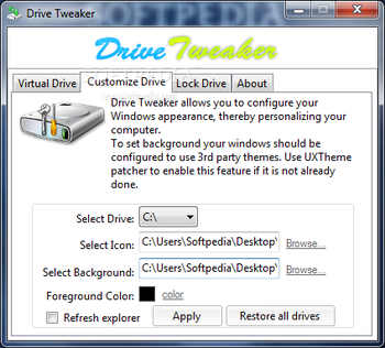 Drive Tweaker screenshot 2