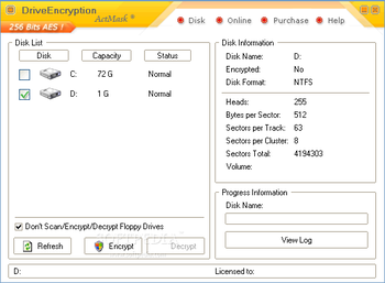 DriveEncryption screenshot