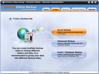 DriveHQ Online Backup Enterprise Edition screenshot 2