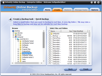 DriveHQ Online Backup Enterprise Edition screenshot 3