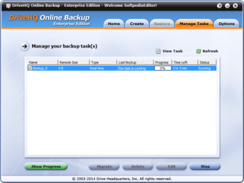 DriveHQ Online Backup Enterprise Edition screenshot 4