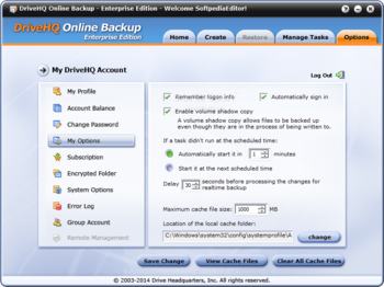 DriveHQ Online Backup Enterprise Edition screenshot 6