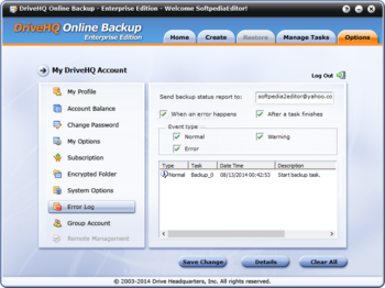 DriveHQ Online Backup Enterprise Edition screenshot 8