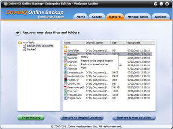 DriveHQ Online Backup Enterprise Edition screenshot 5