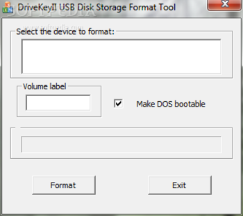 DriveKeyII USB Disk Storage Format Tool screenshot