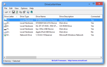 DriveLetterView screenshot