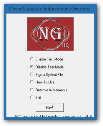 Driver Signature Enforcement Overrider screenshot