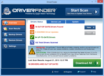 DriverFinder screenshot