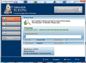 DriverSleuth screenshot